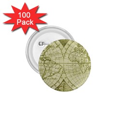 Vintage Mapa Mundi  1 75  Buttons (100 Pack)  by ConteMonfrey