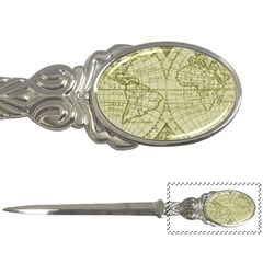 Vintage Mapa Mundi  Letter Opener by ConteMonfrey