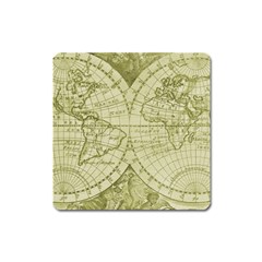 Vintage Mapa Mundi  Square Magnet by ConteMonfrey