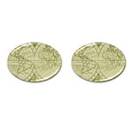 Vintage Mapa Mundi  Cufflinks (Oval) Front(Pair)