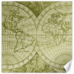 Vintage Mapa Mundi  Canvas 12  X 12  by ConteMonfrey