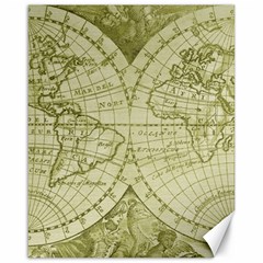 Vintage Mapa Mundi  Canvas 16  X 20  by ConteMonfrey