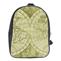 Vintage Mapa Mundi  School Bag (large) by ConteMonfrey