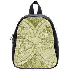 Vintage Mapa Mundi  School Bag (small) by ConteMonfrey