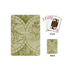 Vintage Mapa Mundi  Playing Cards Single Design (mini) by ConteMonfrey