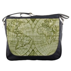 Vintage Mapa Mundi  Messenger Bag by ConteMonfrey