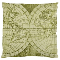 Vintage Mapa Mundi  Large Cushion Case (one Side) by ConteMonfrey