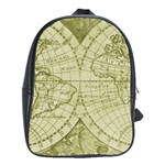 Vintage Mapa Mundi  School Bag (XL) Front