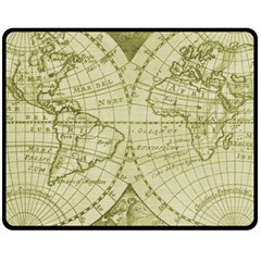 Vintage Mapa Mundi  Fleece Blanket (medium) by ConteMonfrey