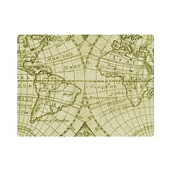 Vintage Mapa Mundi  One Side Premium Plush Fleece Blanket (mini)