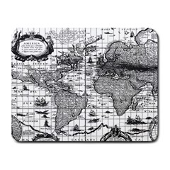 Antique Mapa Mundi Revisited Small Mousepad by ConteMonfrey