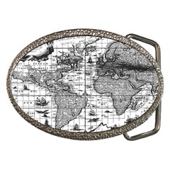 Antique Mapa Mundi Revisited Belt Buckles by ConteMonfrey