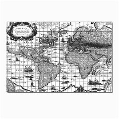 Antique Mapa Mundi Revisited Postcards 5  X 7  (pkg Of 10) by ConteMonfrey