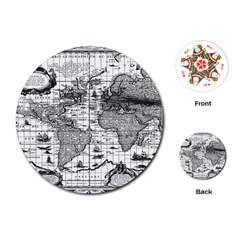 Antique Mapa Mundi Revisited Playing Cards Single Design (round) by ConteMonfrey