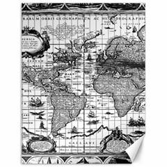 Antique Mapa Mundi Revisited Canvas 12  X 16  by ConteMonfrey