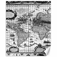 Antique Mapa Mundi Revisited Canvas 16  X 20  by ConteMonfrey