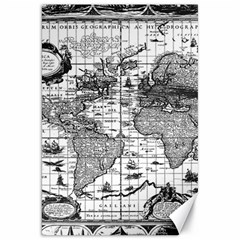 Antique Mapa Mundi Revisited Canvas 20  X 30  by ConteMonfrey