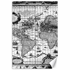 Antique Mapa Mundi Revisited Canvas 24  X 36  by ConteMonfrey