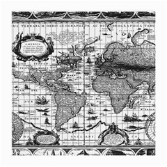 Antique Mapa Mundi Revisited Medium Glasses Cloth by ConteMonfrey