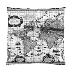 Antique Mapa Mundi Revisited Standard Cushion Case (two Sides) by ConteMonfrey