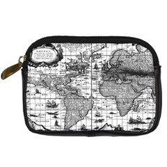 Antique Mapa Mundi Revisited Digital Camera Leather Case by ConteMonfrey