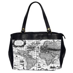 Antique Mapa Mundi Revisited Oversize Office Handbag (2 Sides) by ConteMonfrey