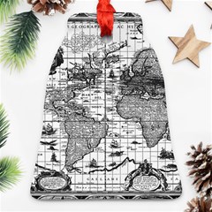 Antique Mapa Mundi Revisited Ornament (bell) by ConteMonfrey