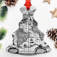 Antique Mapa Mundi Revisited Christmas Tree Ornament (two Sides) by ConteMonfrey