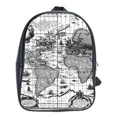 Antique Mapa Mundi Revisited School Bag (xl) by ConteMonfrey