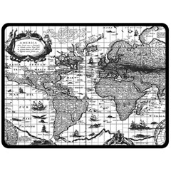 Antique Mapa Mundi Revisited Fleece Blanket (large) by ConteMonfrey