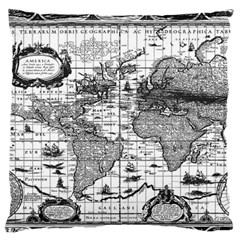 Antique Mapa Mundi Revisited Standard Premium Plush Fleece Cushion Case (one Side) by ConteMonfrey