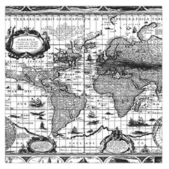 Antique Mapa Mundi Revisited Square Satin Scarf (36  X 36 ) by ConteMonfrey