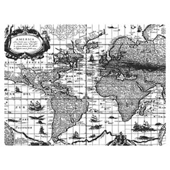 Antique Mapa Mundi Revisited One Side Premium Plush Fleece Blanket (extra Small) by ConteMonfrey