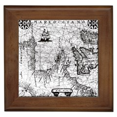 Antique Mercant Map  Framed Tile by ConteMonfrey