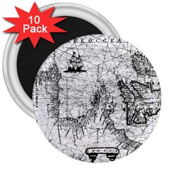 Antique Mercant Map  3  Magnets (10 Pack)  by ConteMonfrey