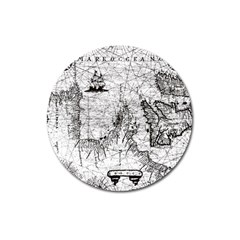 Antique Mercant Map  Magnet 3  (round) by ConteMonfrey