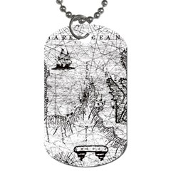 Antique Mercant Map  Dog Tag (one Side) by ConteMonfrey