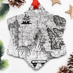 Antique Mercant Map  Ornament (snowflake) by ConteMonfrey