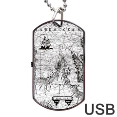 Antique Mercant Map  Dog Tag Usb Flash (two Sides) by ConteMonfrey