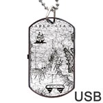 Antique Mercant Map  Dog Tag USB Flash (Two Sides) Front