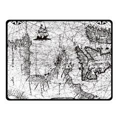 Antique Mercant Map  Fleece Blanket (small) by ConteMonfrey