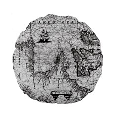 Antique Mercant Map  Standard 15  Premium Flano Round Cushions by ConteMonfrey