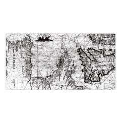 Antique Mercant Map  Satin Shawl 45  X 80  by ConteMonfrey