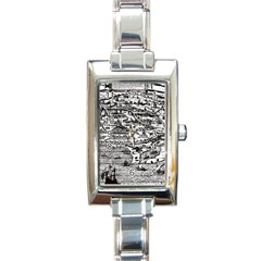 Old Civilization Rectangle Italian Charm Watch by ConteMonfrey