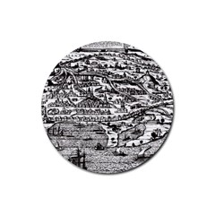 Old Civilization Rubber Round Coaster (4 Pack) by ConteMonfrey