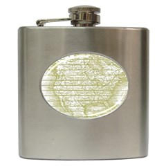 Vintage America`s Map Hip Flask (6 Oz) by ConteMonfrey