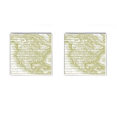 Vintage America`s Map Cufflinks (square) by ConteMonfrey