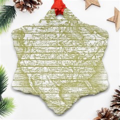 Vintage America`s Map Snowflake Ornament (two Sides) by ConteMonfrey