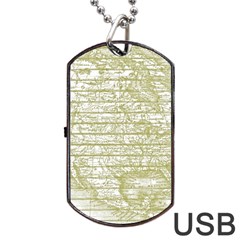 Vintage America`s Map Dog Tag Usb Flash (one Side) by ConteMonfrey