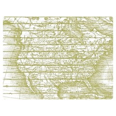 Vintage America`s Map One Side Premium Plush Fleece Blanket (extra Small) by ConteMonfrey